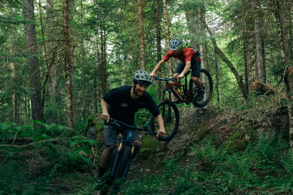 Mountain biking in Lake Placid.