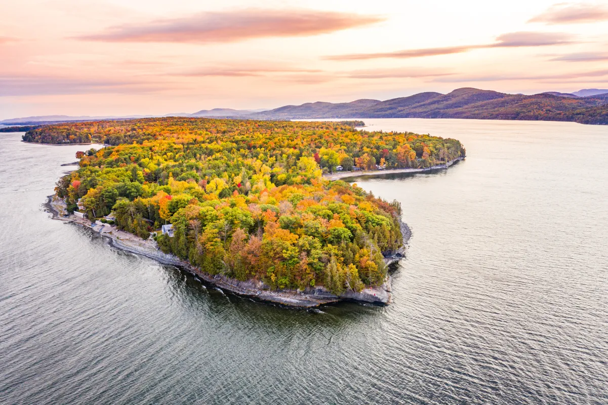 Fall views on Lake Champlain.