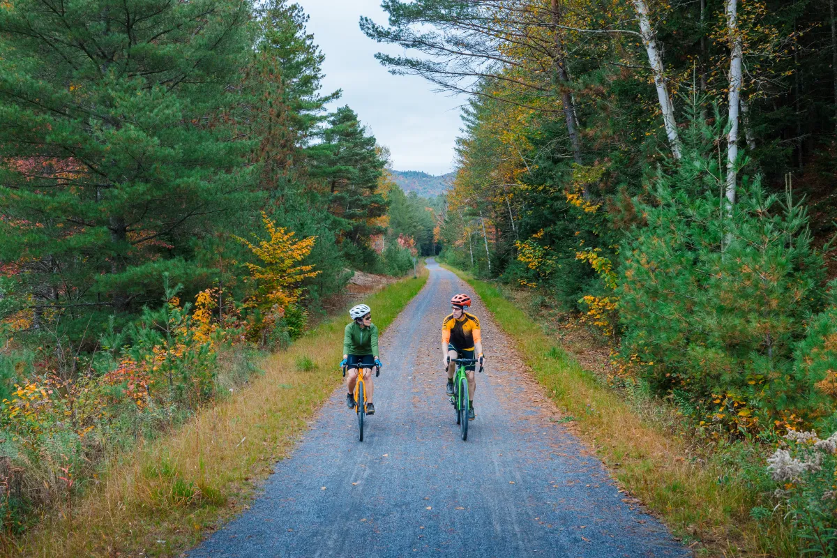 Gravel cycling in the fall.