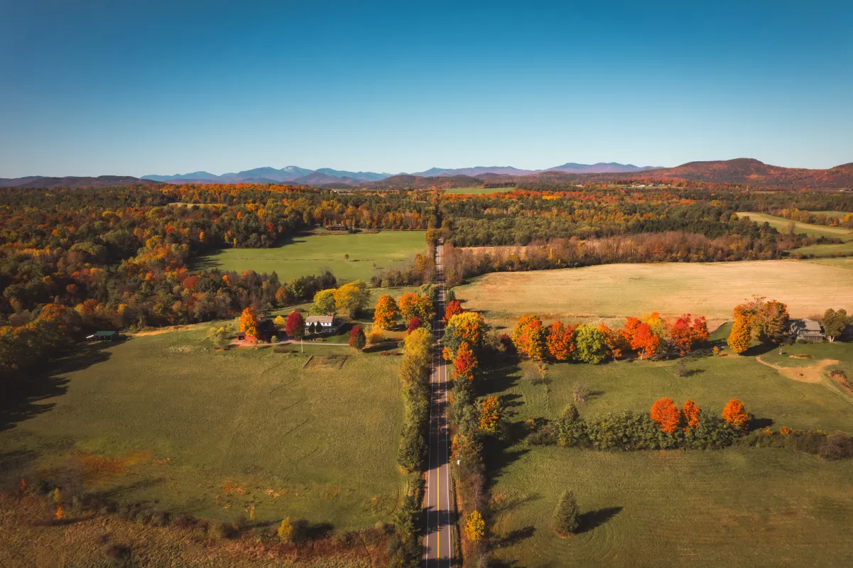 Farms in the fall.