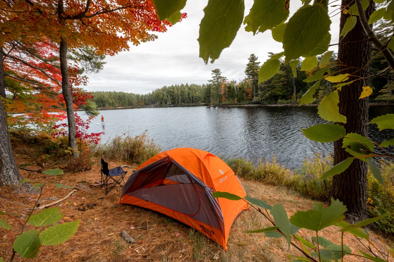 Camping in the fall.
