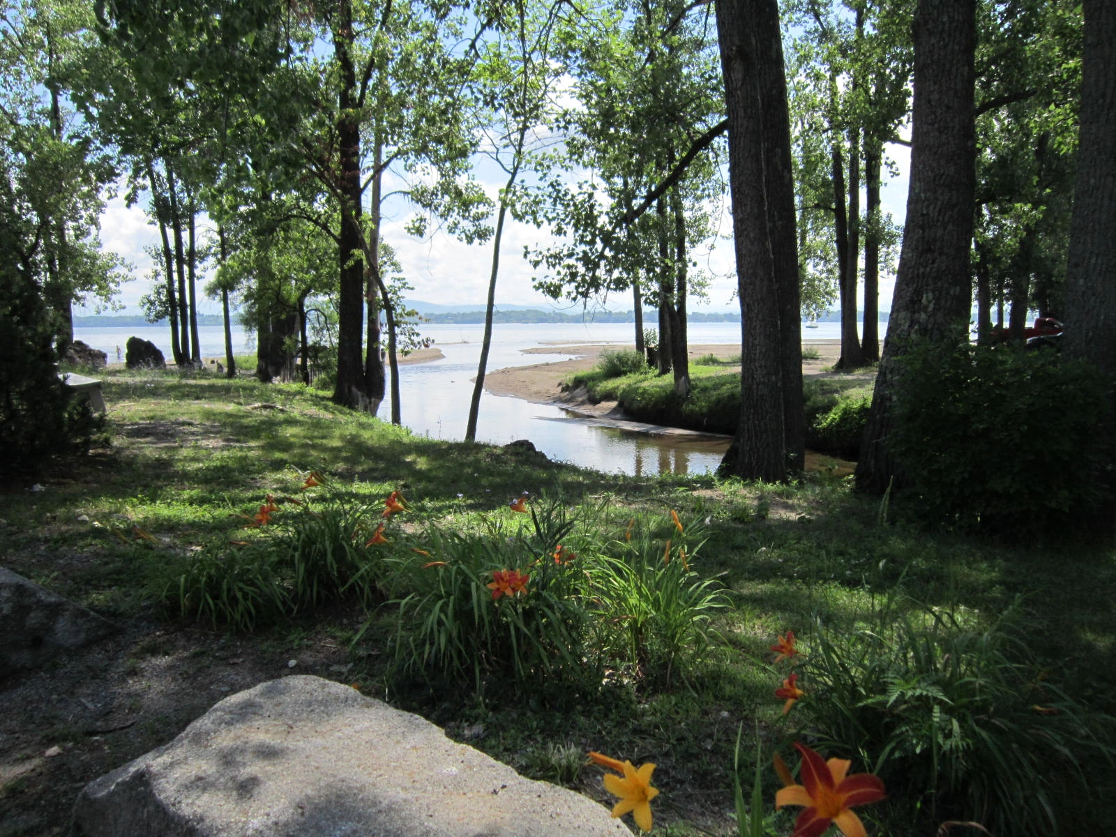 This lovely park transitions from river and forest to lake and beach.