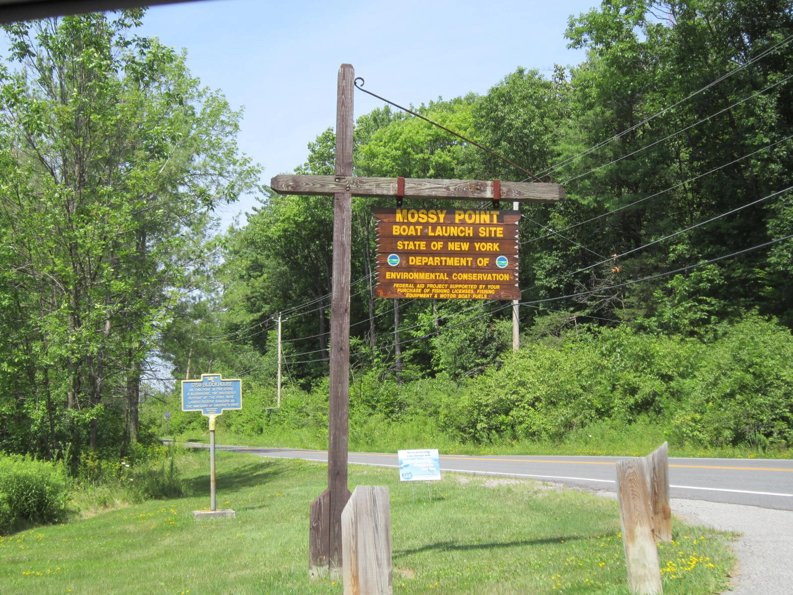 This Lake George boat launch is two miles from Fort Ticonderoga.