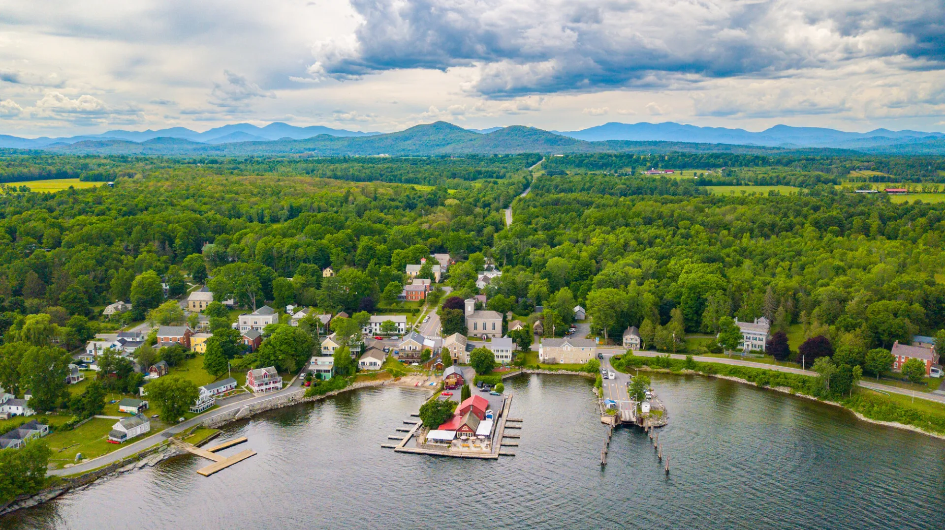 Essex, NY summer aerial