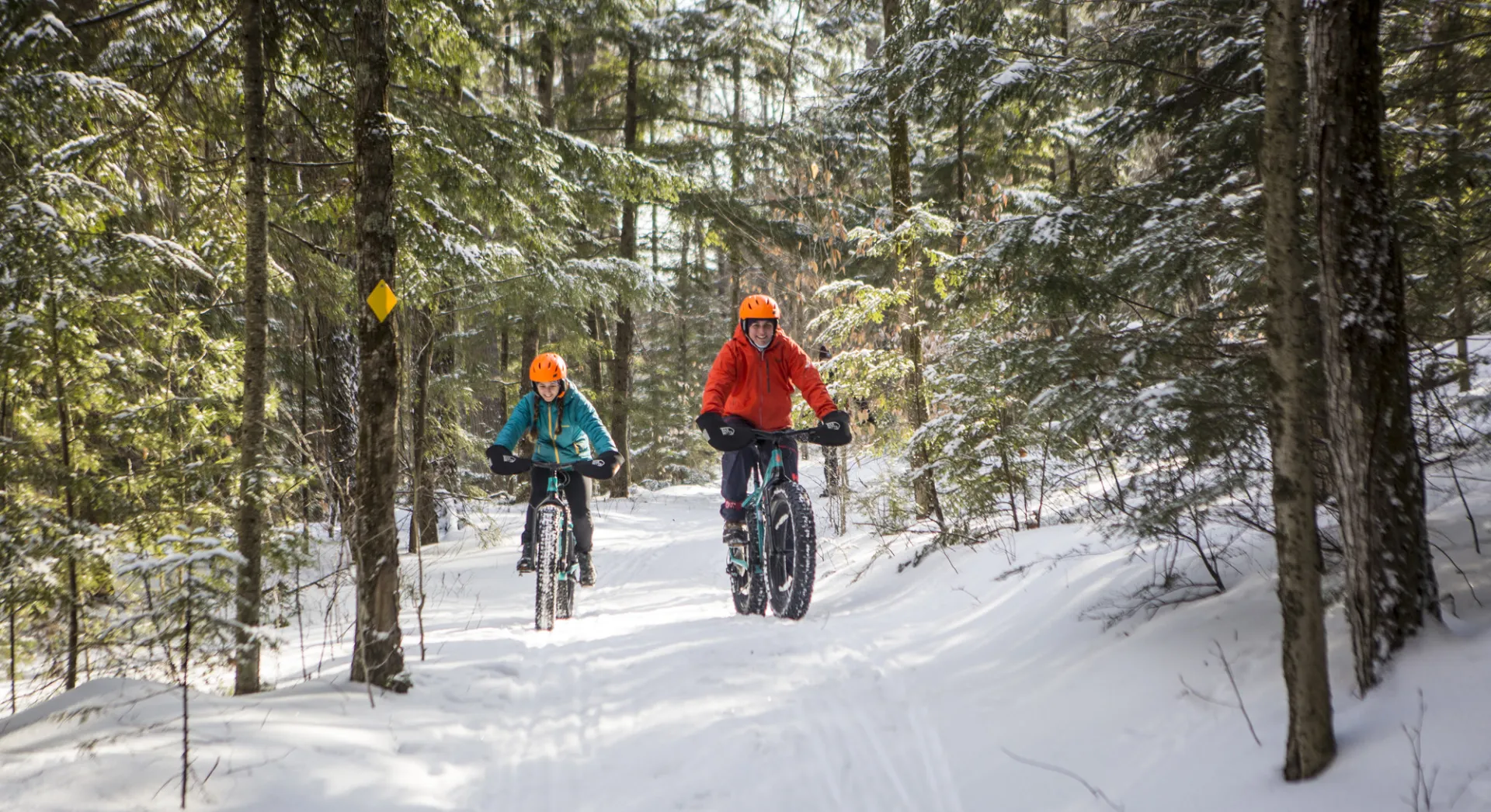 Winter fat tire biking in Elizabethtown.