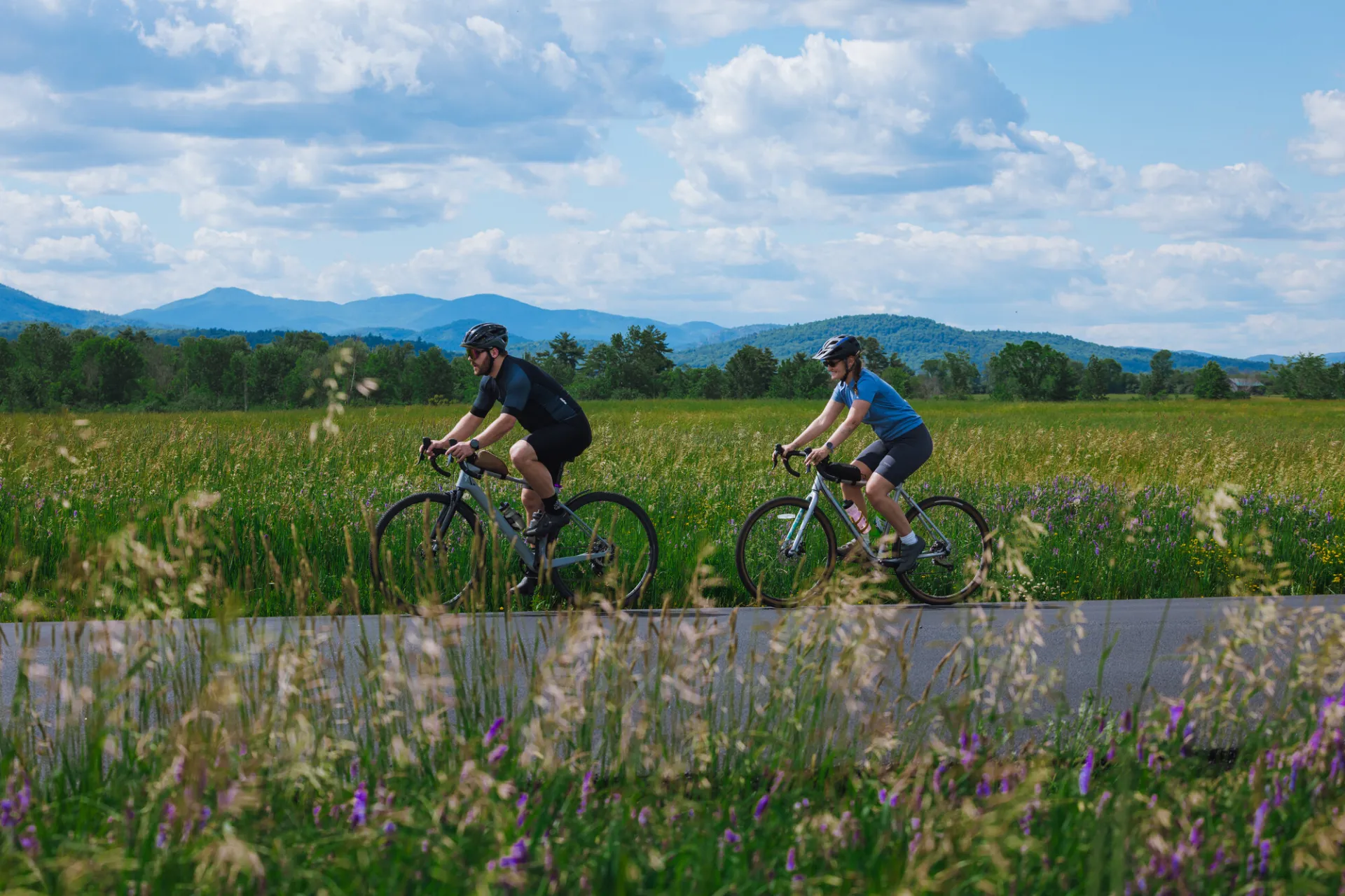 Biking in the Lake Champlain Region.