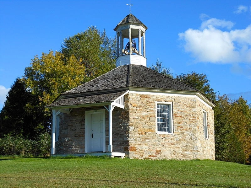 An old octagonal schoolhouse