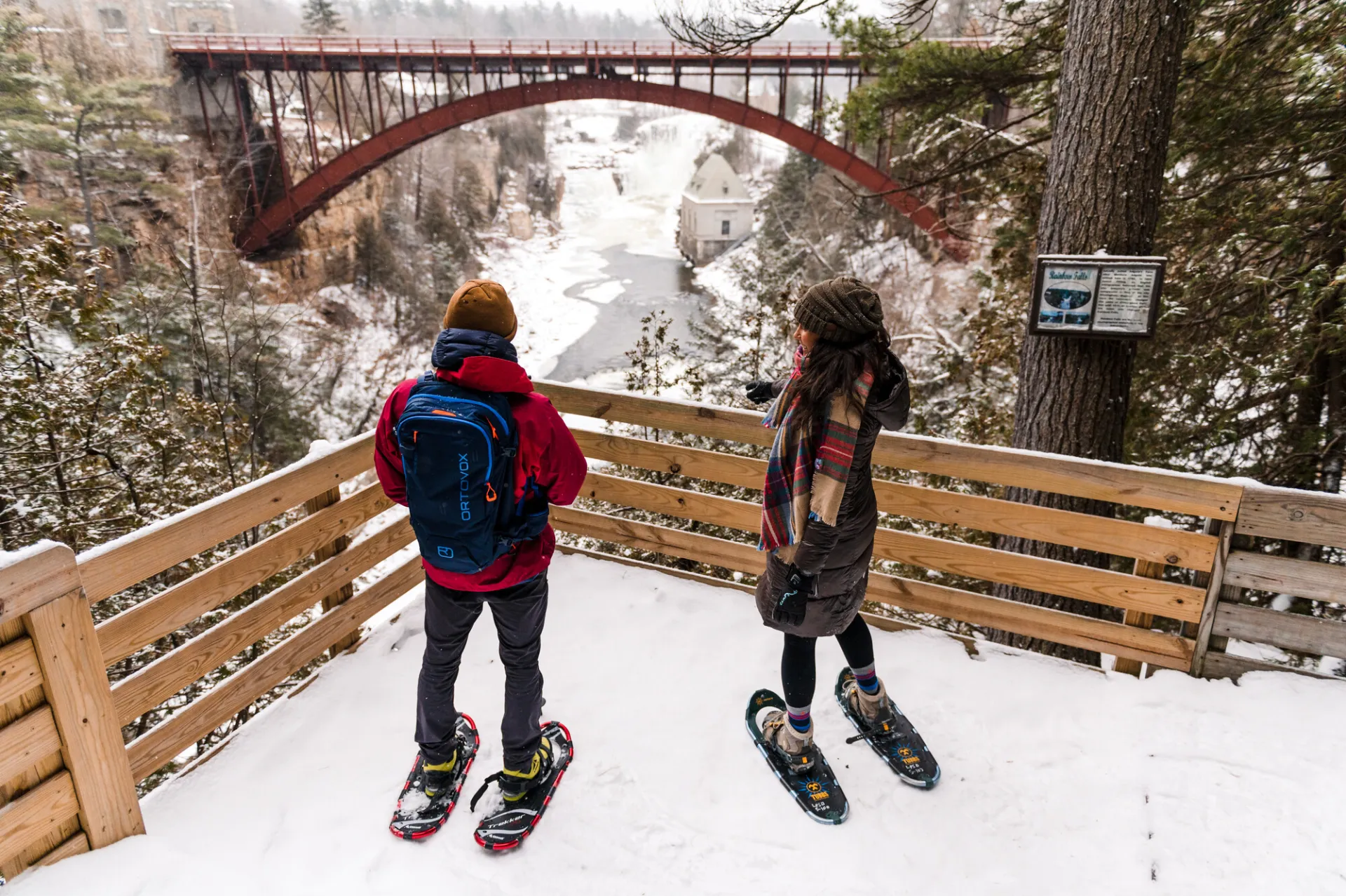 Snowshoeing in the Lake Champlain Region.