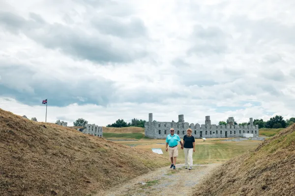 walking away from the site