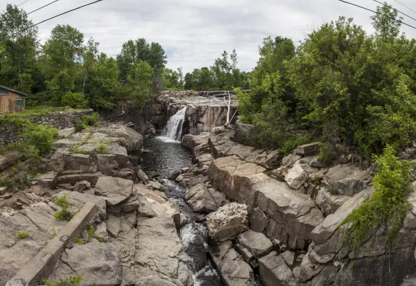 A far-away view of Wadhams Falls
