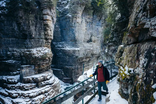 Ausable Chasm winter