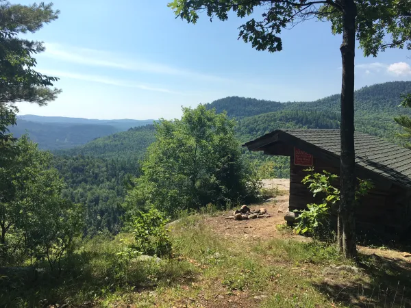 The Blueberry Hill Trails leanto has a great Adirondack view.