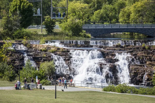 The beautiful falls are part of Ticonderoga's beautiful Bicentennial Park.