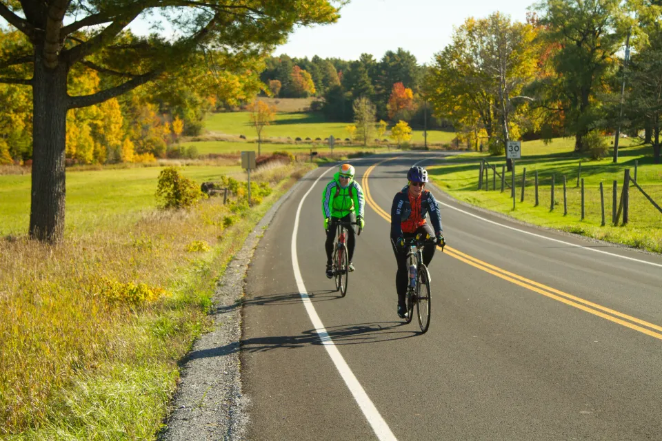 Biking in the Lake Champlain Region.