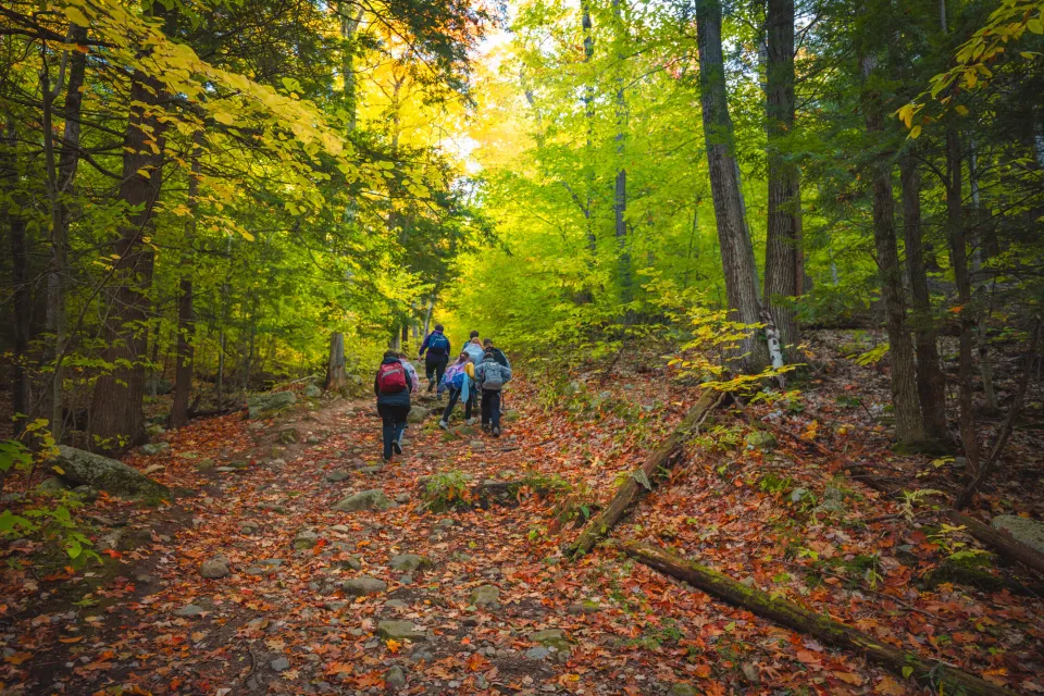 Hiking in the Lake Champlain Region.