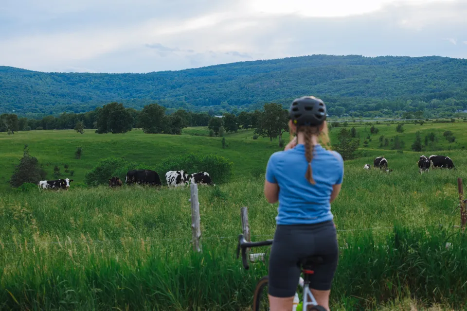 Cycling in the Lake Champlain Region.